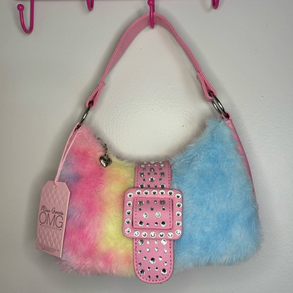 Pastel Faux Fur Mini Handbag
